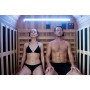 Couple in outdoor Sauna