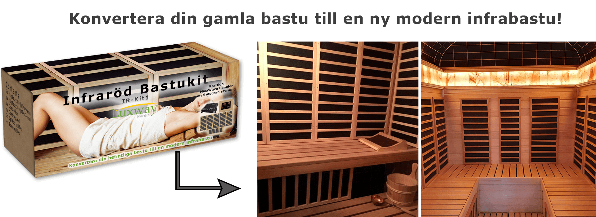 Bygg infraröd bastu med panelsatser